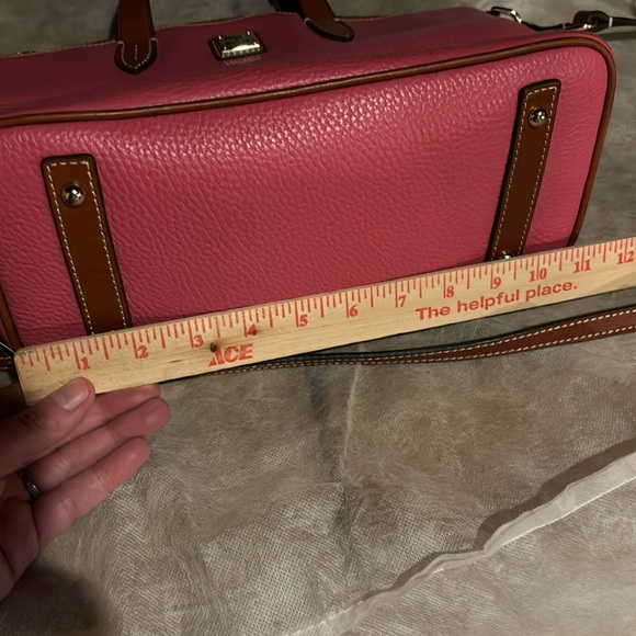 Dooney and Burke Bubblegum Pink Pebble Leather Satchel Bag - Picture 11 of 13